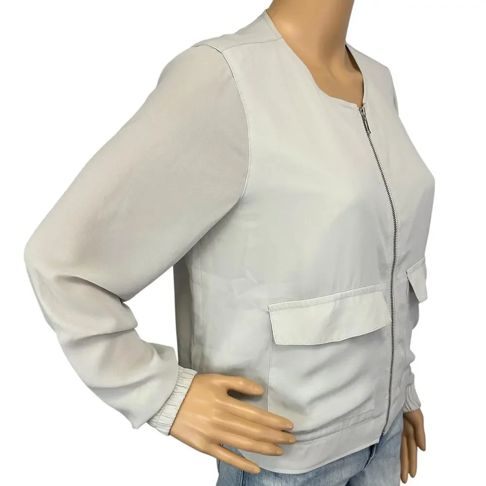 J. Crew Drapey Collarless Jacket Pistachio Mist J0938 Size XS